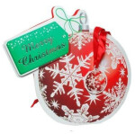 Geschenktasche Weihnachtskugel - 32 x 29 cm