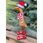 Holzente Weihnachten - 25 cm