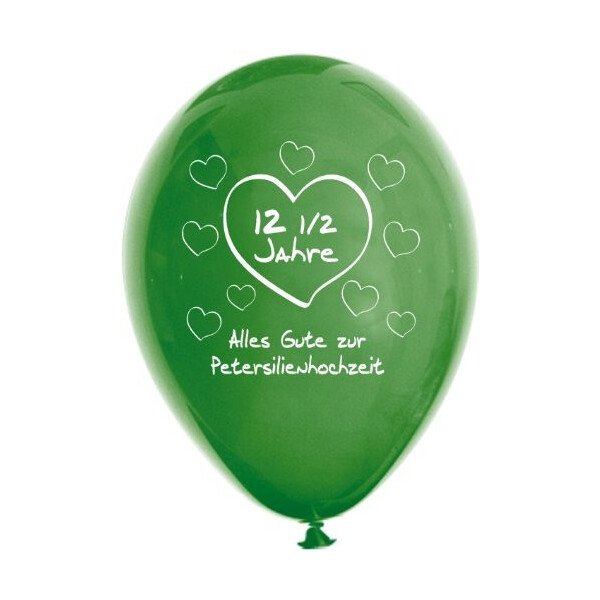10 grüne Ballons Petersilienhochzeit - 30 cm