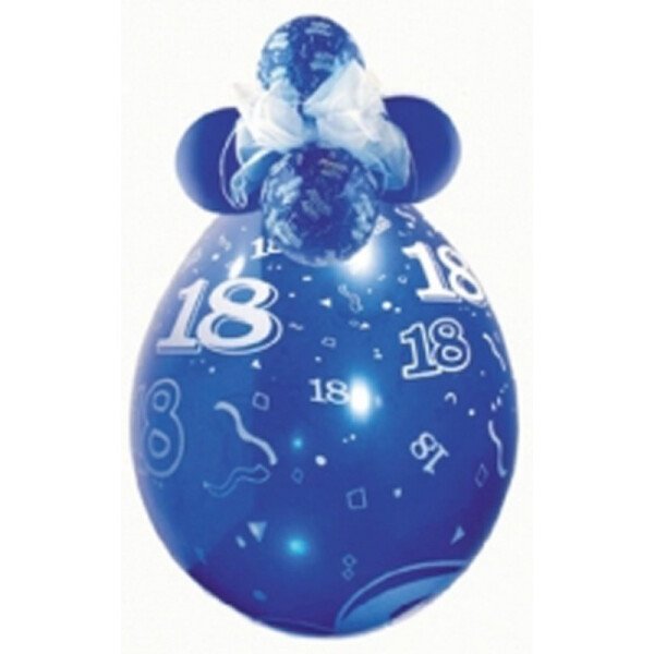 Zahl 18 Verpackungsballon -  transparent - Qualatex - 45 cm