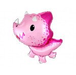 Ballongruß: Baby Dino - Rosa - 75 cm