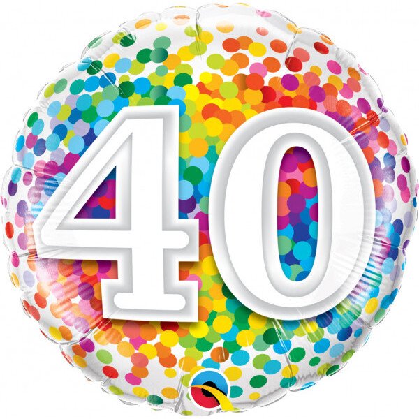 Ballongruß: 40 Confetti - 35 cm