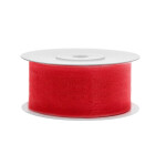 Organzaband Rot - 3,8 cm x 25 Meter
