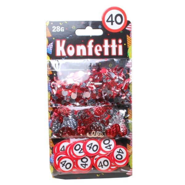 Konfetti 40 - Verkehrsschild - 3 Sorten - 28 Gr.