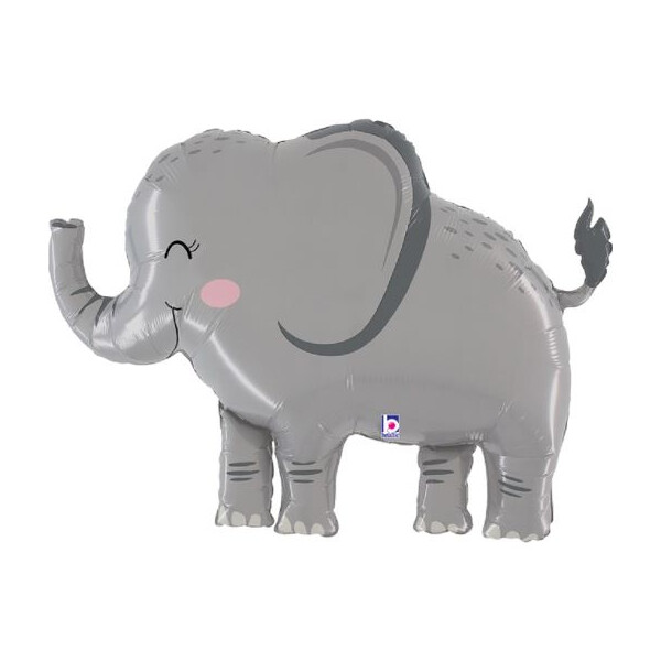 Ballongruß XL: lächelnder Elefant - 100 cm