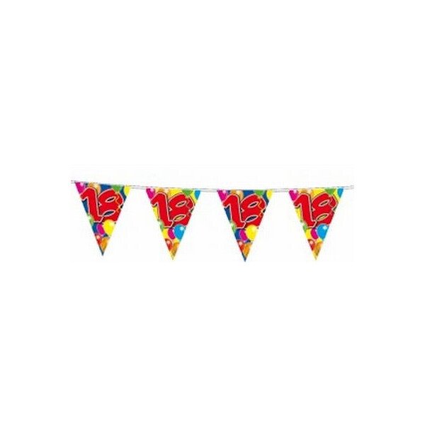 Wimpelkette 18 - bunte Ballons - 10 Meter