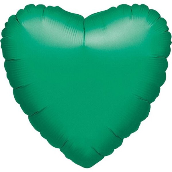 Ballongruß: Herz Grün - 35 cm