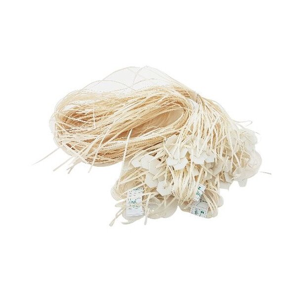 Ballonverschlüsse mit Band - Maisstärke/Gelatine/Baumwolle -  für Gasbefüllung - 100 St.