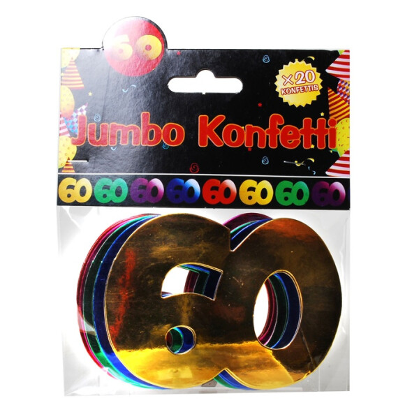 XL Konfetti 60 - Bunt - 10 cm - 20 St.