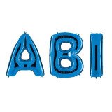 Folienballons Buchstaben ABI - Blau - 100 cm