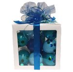 DIY Ballonbox - Blau Hellblau Türkis - 30 x 30 cm - Selbstmachset