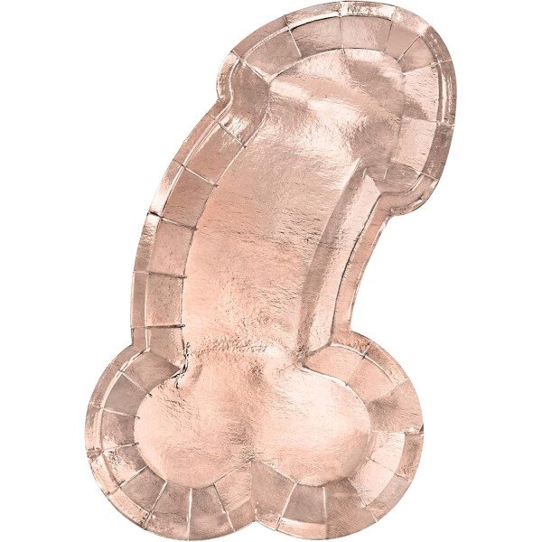 Pappteller Willy Penis - 26,5 x 15,5 cm - 6 St.