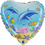 Folienherz Under the Sea - 45 cm