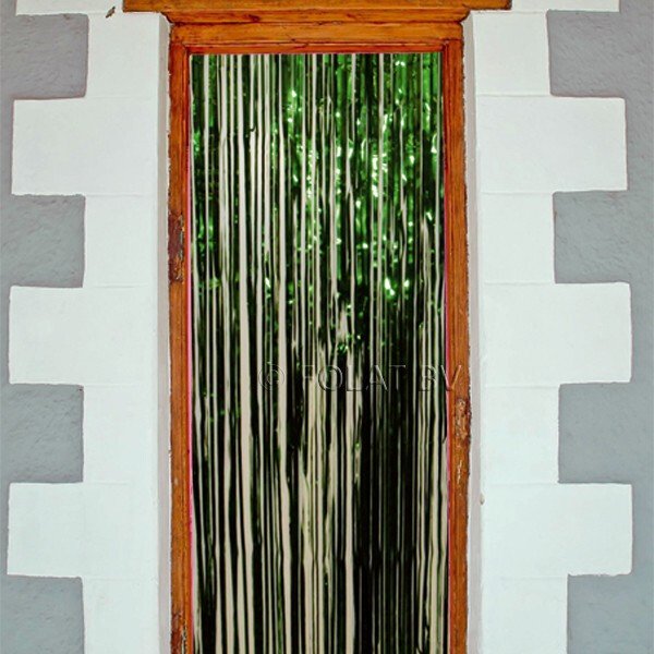 Backdrop Fransenvorhang Türvorhang - Grün - 1 x 2 Meter