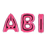 Folienballons Buchstaben ABI - Pink -  100 cm