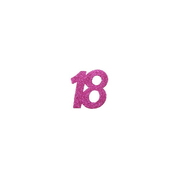Streudeko 18 - Glitter pink -  6x5 cm - 6 St.