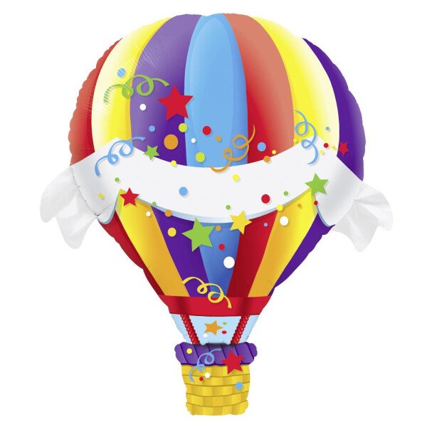 Folienballon Heißluftballon - Bunt - 79 cm