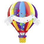 Folienballon Heißluftballon - Bunt - 79 cm