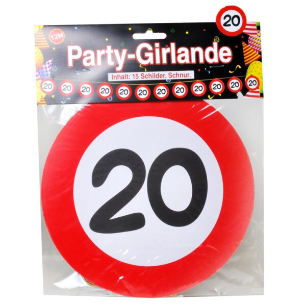 Girlande 20 - Verkehrsschilder - 12 Meter