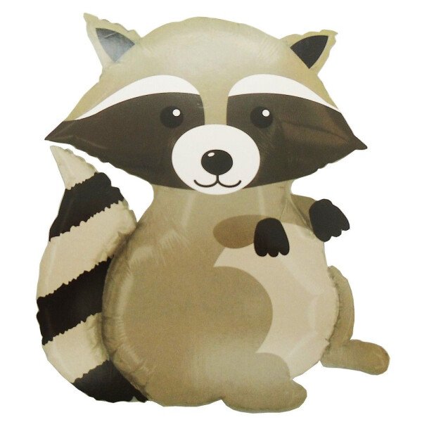 Ballongruß XL: Waschbär - 70 cm