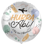 Ballongruß: HURRA ABI! Auf ins Abenteuer - 35 cm