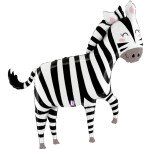Folienballon Zebra -  127 cm