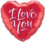 Ballongruß: Herz I love you - Script - 35 cm