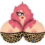 Folienballon Mrs B. Busen -  89 cm