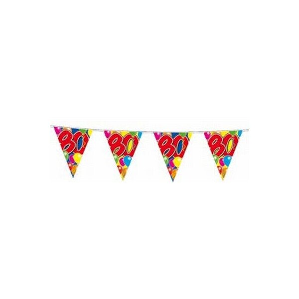 Wimpelkette 80 - bunte Ballons - 10 Meter