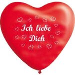 10 rote Herzballons Ich liebe Dich - 28 cm