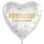 Folienherz Kommunion die liebsten Glückwünsche -  45 cm