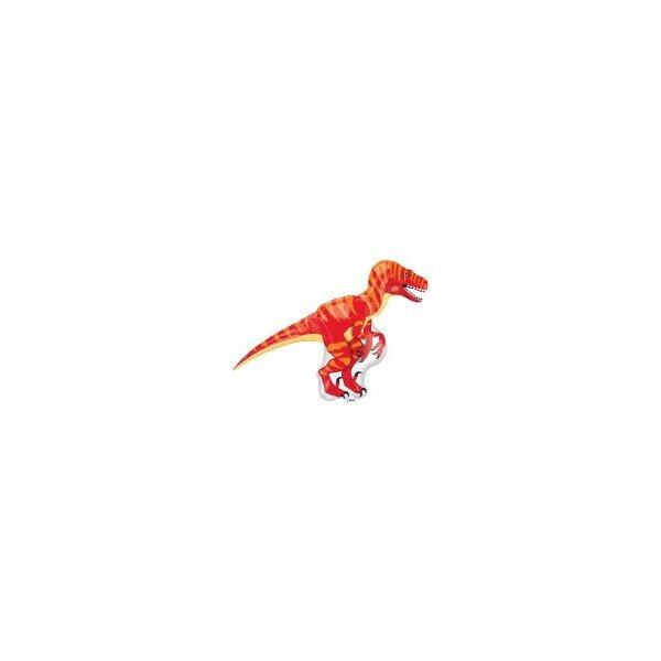 Ballongruß: Dinosaurier - Rot Orange - 80 cm