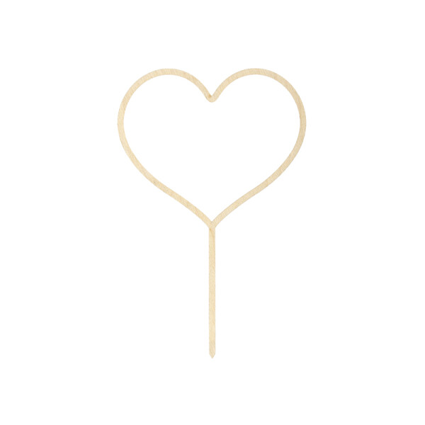Cake Topper Tortendeko Herz - Holz - 23 cm