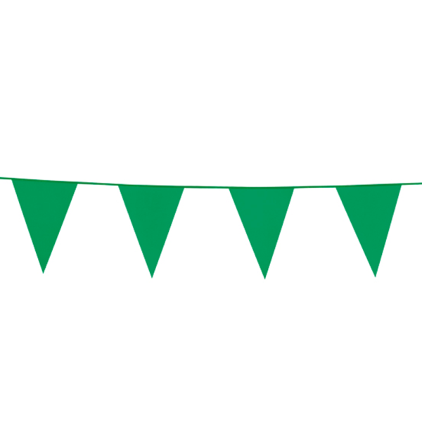 Wimpelkette Grün - 10 Meter