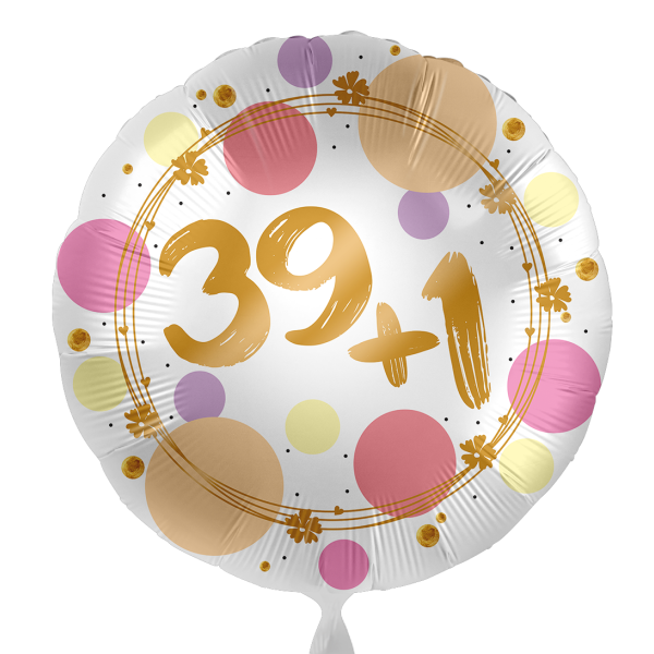 Folienballon 39+1 - Pastell Dots - 45 cm