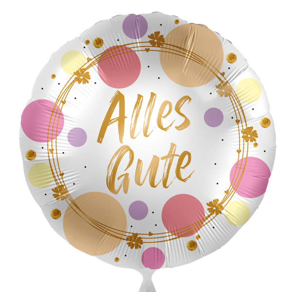 Ballongruß: Alles Gute - Shiny Dots - 35 cm