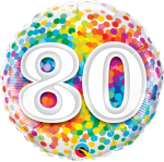 Ballongruß: 80 Konfetti- 35 cm