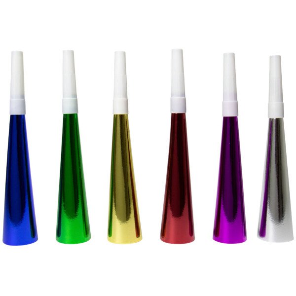 Partytröten Partyhorn - Bunt - 19 cm - 6 St.