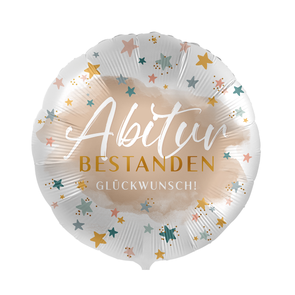 Ballongruß: Abitur bestanden - Glückwunsch - Sterne - 35 cm