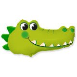 Ballongruß XL: Krokodil - Kopf - 73 cm