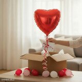 Ballongruß: Herz Rot - 35 cm