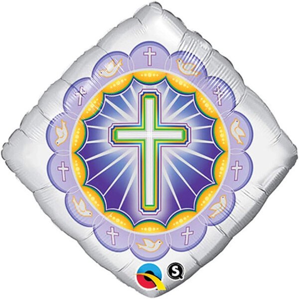 Ballongruß: Kreuz - 35 cm