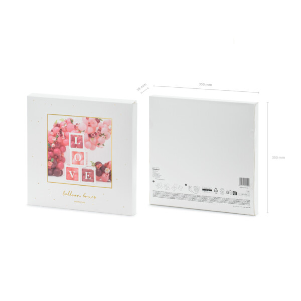 Ballonboxen LOVE 30 cm - 4 Geschenkkartons - OHNE Luftballons