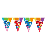 Wimpelkette 50 - Bunt - 10 Meter