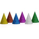 Partyhüte Bunt - Glitzer - 16 x 10 cm - 20 St.