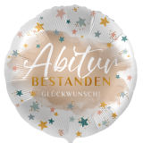 Folienballon Abitur bestanden - Sterne - 45 cm