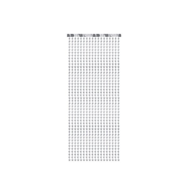 Backdrop Türvorhang Silber - Sterne - 100 x 245 cm