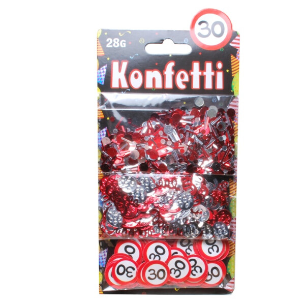 Konfetti 30 - Verkehrsschild - 3 Sorten - 28 Gr.