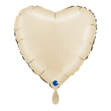 Folienballon Herzballon Creme - Satin - 45 cm
