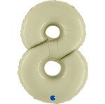 Folienballon Zahl 8 - Olive Matt - 100 cm